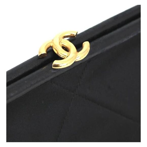 Chanel Fringed Clasp Chain Shoulder Bag Satin Black - Picture 3 of 6